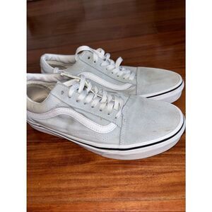 Vans mint green Low Top Sneakers in Light Gray and White size 8 men’s 9.5 womens